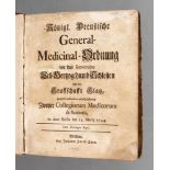 General-Medizinal-Verordnung für Schlesien 1744 Königl. Preußische General-Medicinal-Ordnung vor das