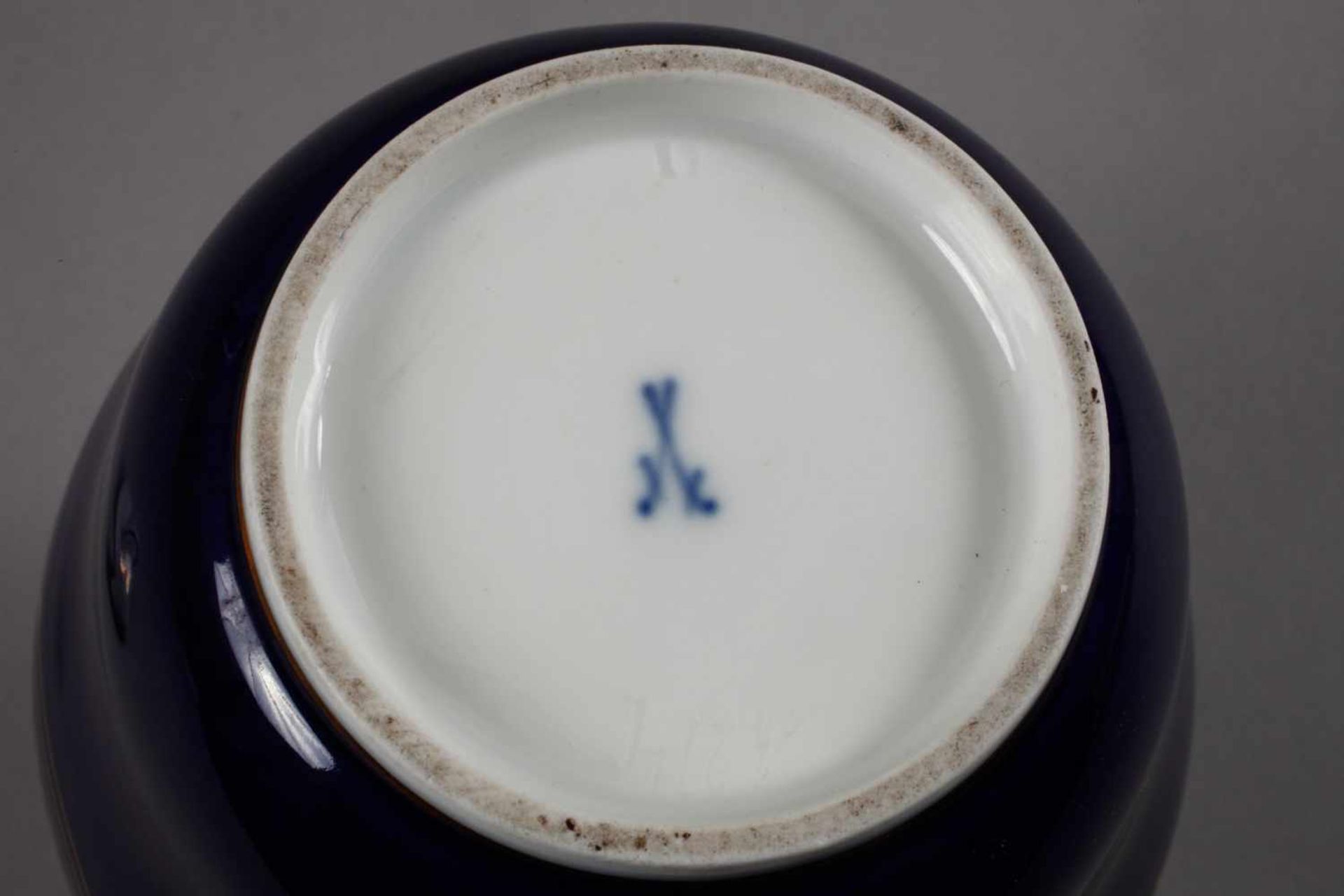 Meissen Kaffeekanne Jugendstil unbekannter Entwerfer, um 1905, blaue Knaufschwerter, 1. Wahl, - Bild 2 aus 5