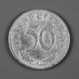 50 Pfennig 1939 (J), Aluminium, fast vz, G ca. 1,3 g.