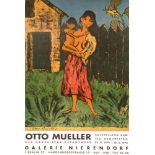 Ausstellungsplakat Otto Mueller 1974, anlässlich der Ausstellung Otto Mueller zum 100. Geburtstag in