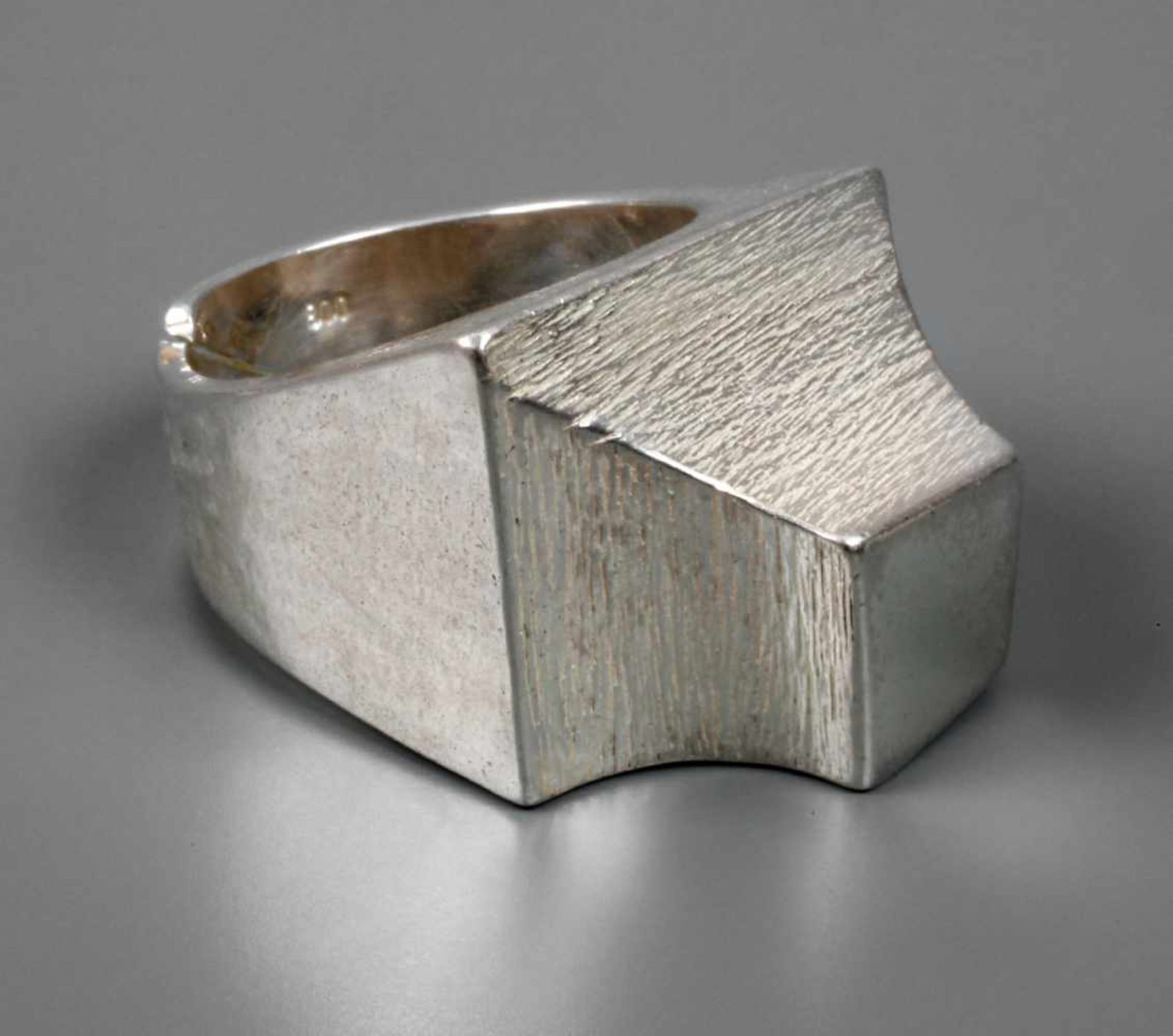 Designring Silber wohl Lapponia, 1970er Jahre, unleserlich gestempelt, Silber gestempelt 800,