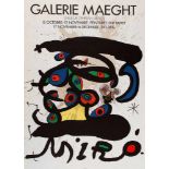 Joan Miró, Originalgraphisches Plakat organische, für den Künstler typische Formen und Strukturen