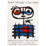 Joan Miro, Originalgraphisches Plakat Plakat der Gedächtnisausstellung "Aimé Maeght et les siens [