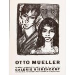 Ausstellungsplakat Otto Mueller 1964, anlässlich der Gedächtnisausstellung in der Galerie Nierendorf