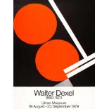 Ausstellungsplakat Walter Dexel 1979, anlässlich der Ausstellung im Ulmer Museum, Farboffset auf