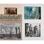 Graphikmappe "Landschaft" herausgegeben 1980 vom Lothar Lang und Hans Marquardt im Verlag Philipp