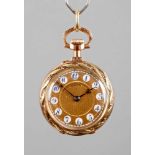 Hängeuhr Vacheron & Constantin Schweiz, um 1880, 750er Gelb- und Rotgold gestempelt, im