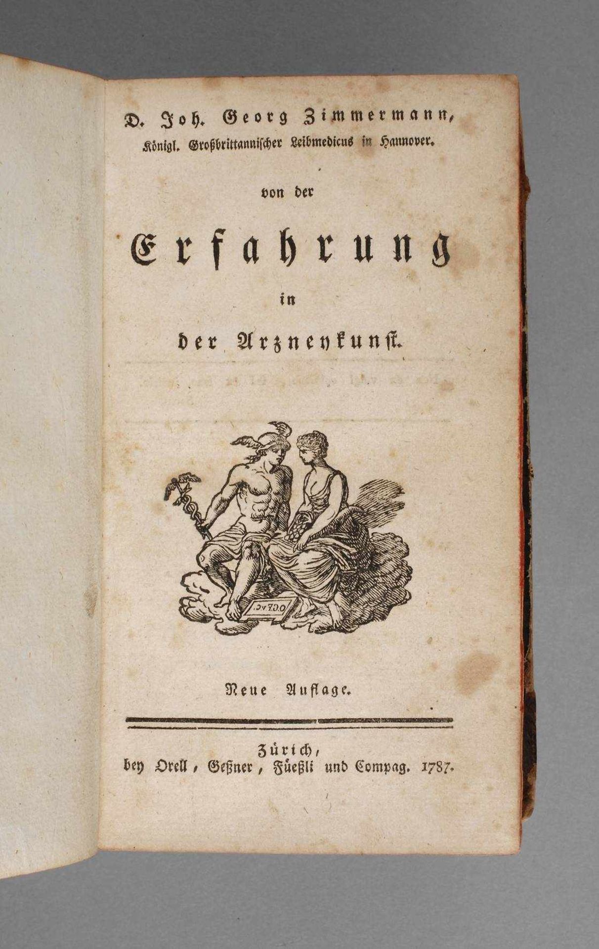 Arzneibuch 1787D. Joh. Georg Zimmermann, königl. Großbritannischer Leibmedicus in Hannover, von