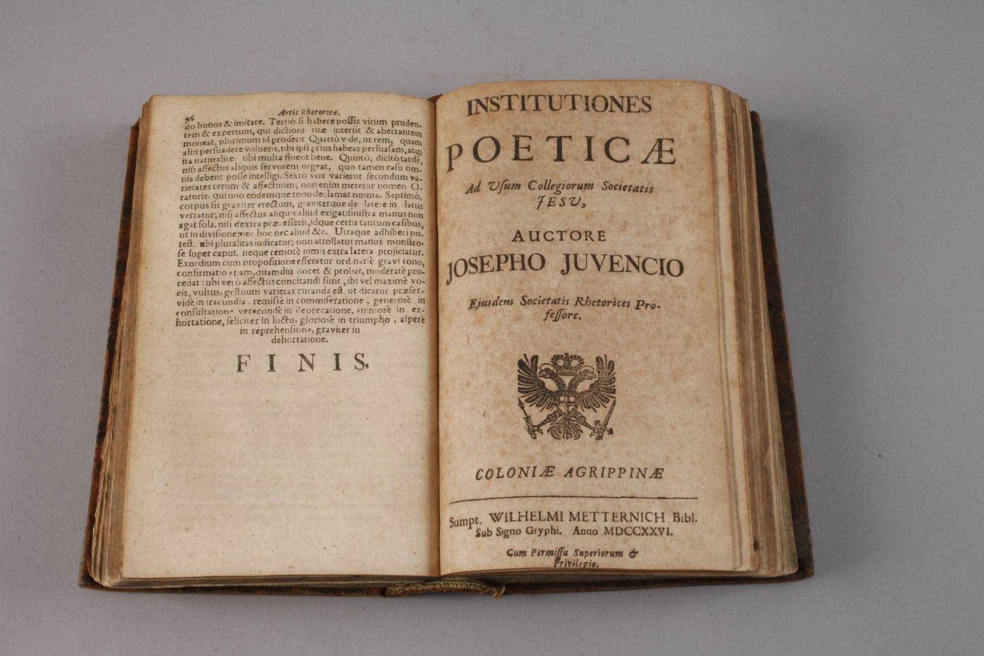Sammelband Rhetorik um 1730vier Schriften in einem Band, 1: P. Dominico Decolonia, De Arte Rhetorica - Bild 3 aus 3