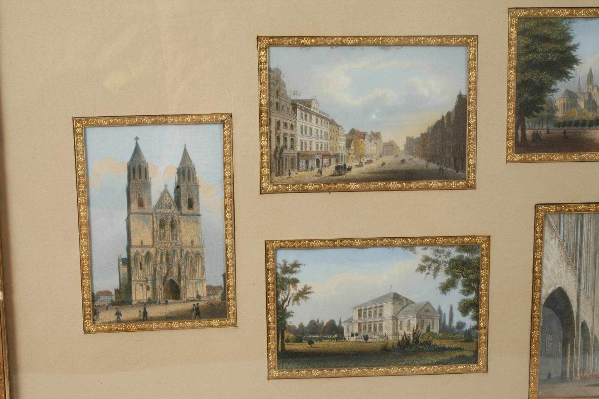 Ansichten von MagdeburgSammlung mit acht Ansichten, meist von Magdeburg, wie der Dom und das - Bild 4 aus 4