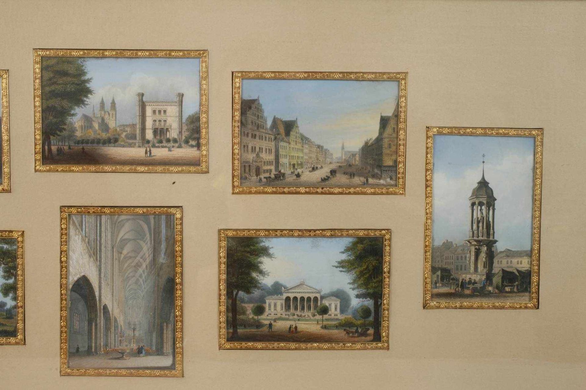 Ansichten von MagdeburgSammlung mit acht Ansichten, meist von Magdeburg, wie der Dom und das - Bild 3 aus 4