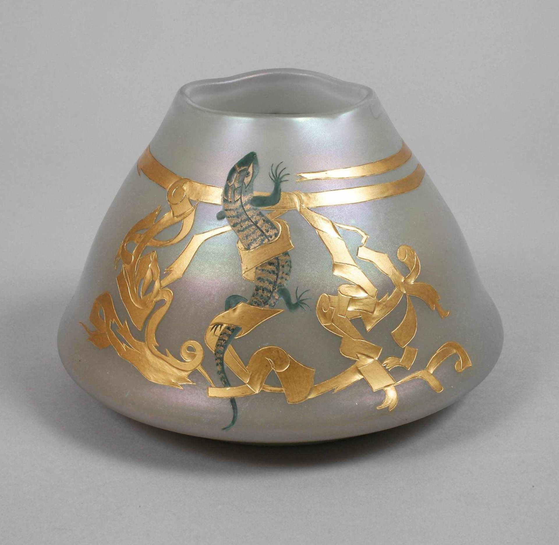 Seltene Vase Ferdinand von PoschingerEntwurf Julius Dietz für die Weltausstellung Paris 1900,