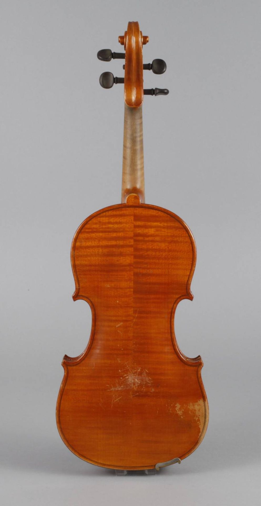 Violine im Etuium 1920, Modellzettel Joh. Bapt. Schweitzer, Hieronymo Amati, geteilter, - Bild 2 aus 7