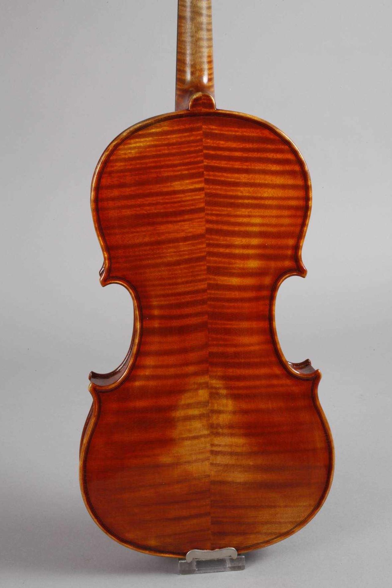 Violine im Etuium 1910, mit Klebezettel Fritz Arnold Brückner Markneukirchen, geteilter, sehr - Bild 3 aus 7