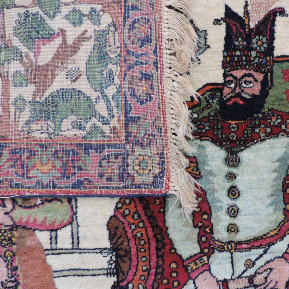 Kirman Laver Bildteppich. Iran. Antik, um 1900. "Schah Nawari Kermanshah". 214 cm x 145 cm. - Image 2 of 11