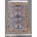 Ghom Paradiesteppich Zentral Persien. Iran. Feine Knüpfung. 165 cm x 110 cm. Orientteppich,