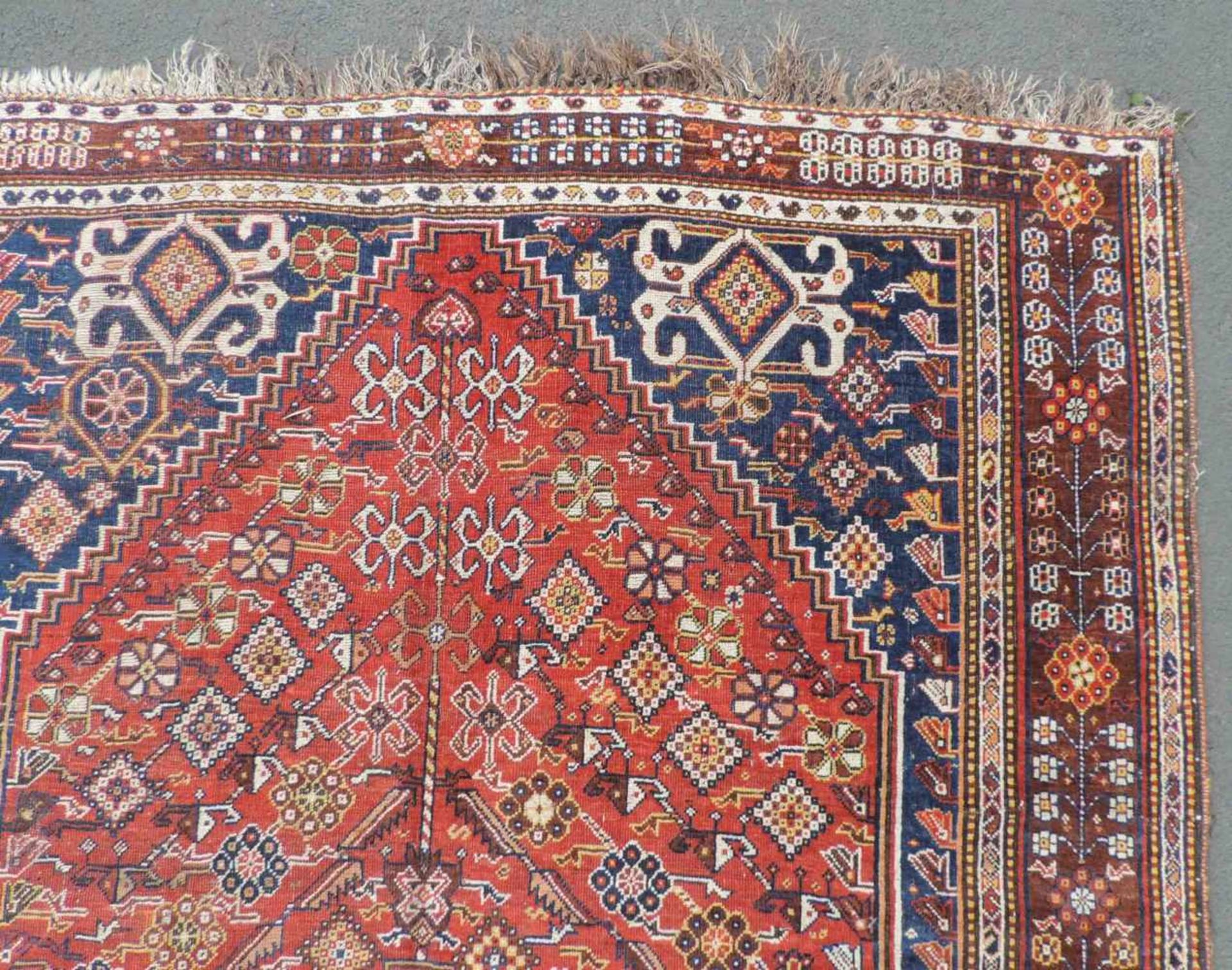 Gashgai, Perserteppich. Iran, alt um 1920. 260 cm x 170 cm. Orientteppich, handgeknüpft. Wolle auf - Bild 7 aus 9