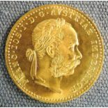 1 Dukat, Österreich, 1915. Nachprägung. Gold. 3,5 Gramm Gesamtgewicht. 1 Dukat, Österreich, 1915.