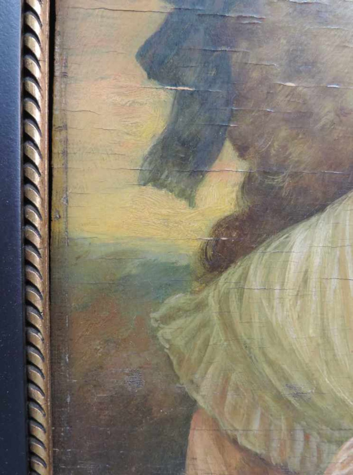 Franz VON HENDERICHS (XIX - XX). 2 Portraits. Damen mit Hut. 25 cm x 21 cm. Gemälde. Öl auf Holz. - Bild 10 aus 10