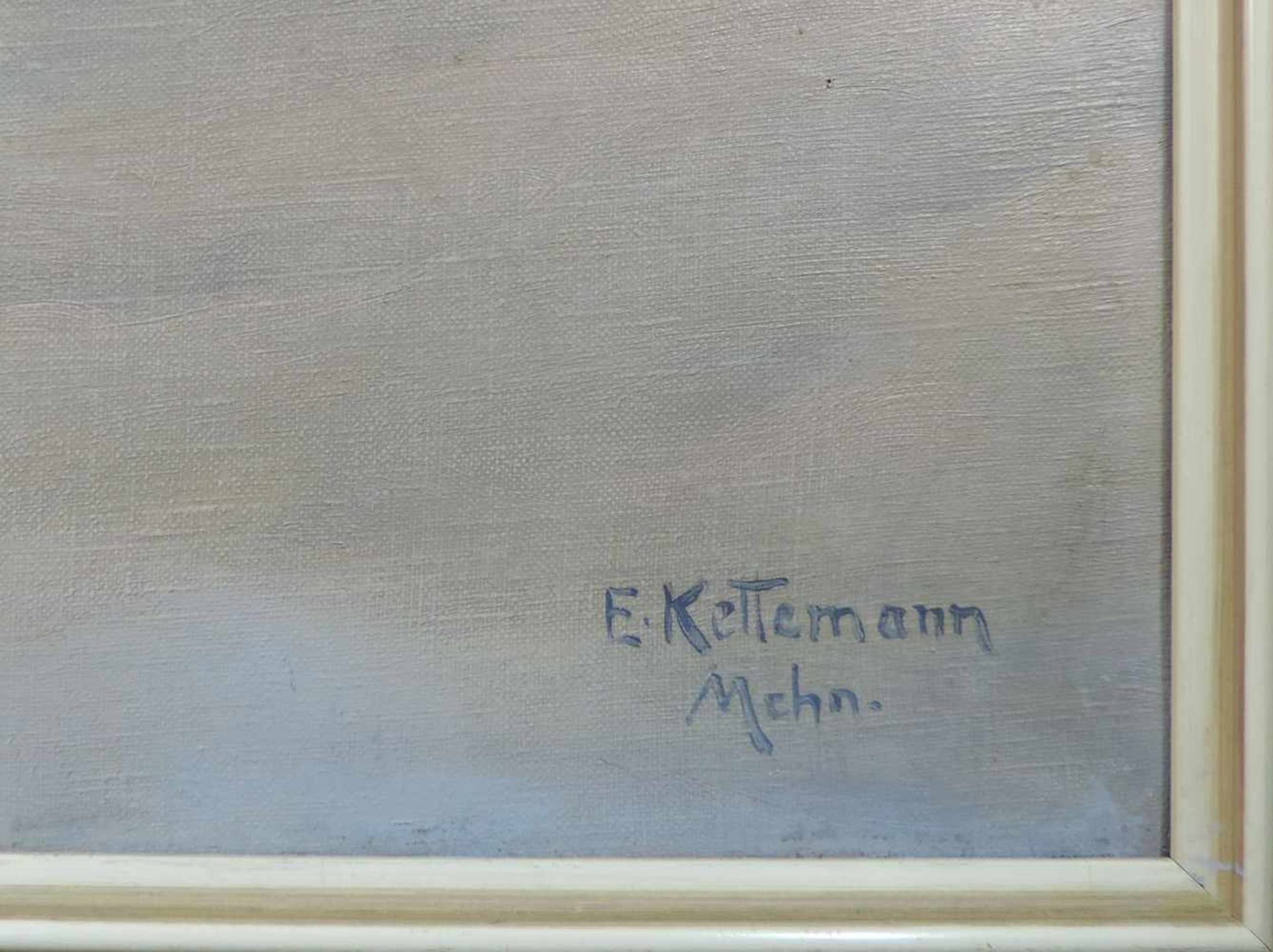 Erwin KETTEMANN (1897 - 1971). Winter in Lermoos. 70 cm x 100 cm. Gemälde. Öl auf Leinwand. Rechts - Bild 3 aus 7