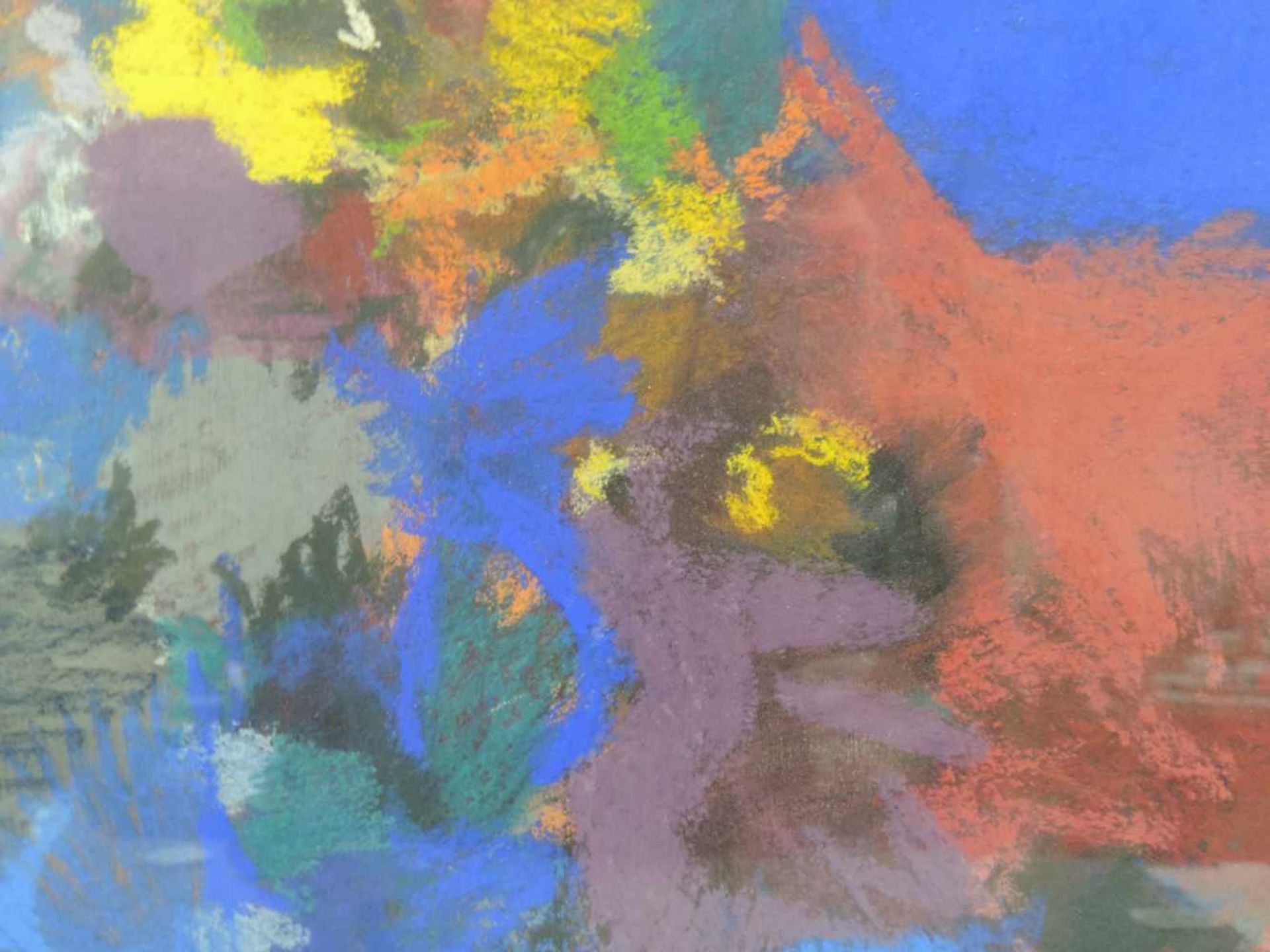 Rolf HANS (1938 - 1996). "Blue Monk 27.5.16". 96 cm x 59 cm. Pastell. Rechts unten signiert und - Bild 4 aus 5