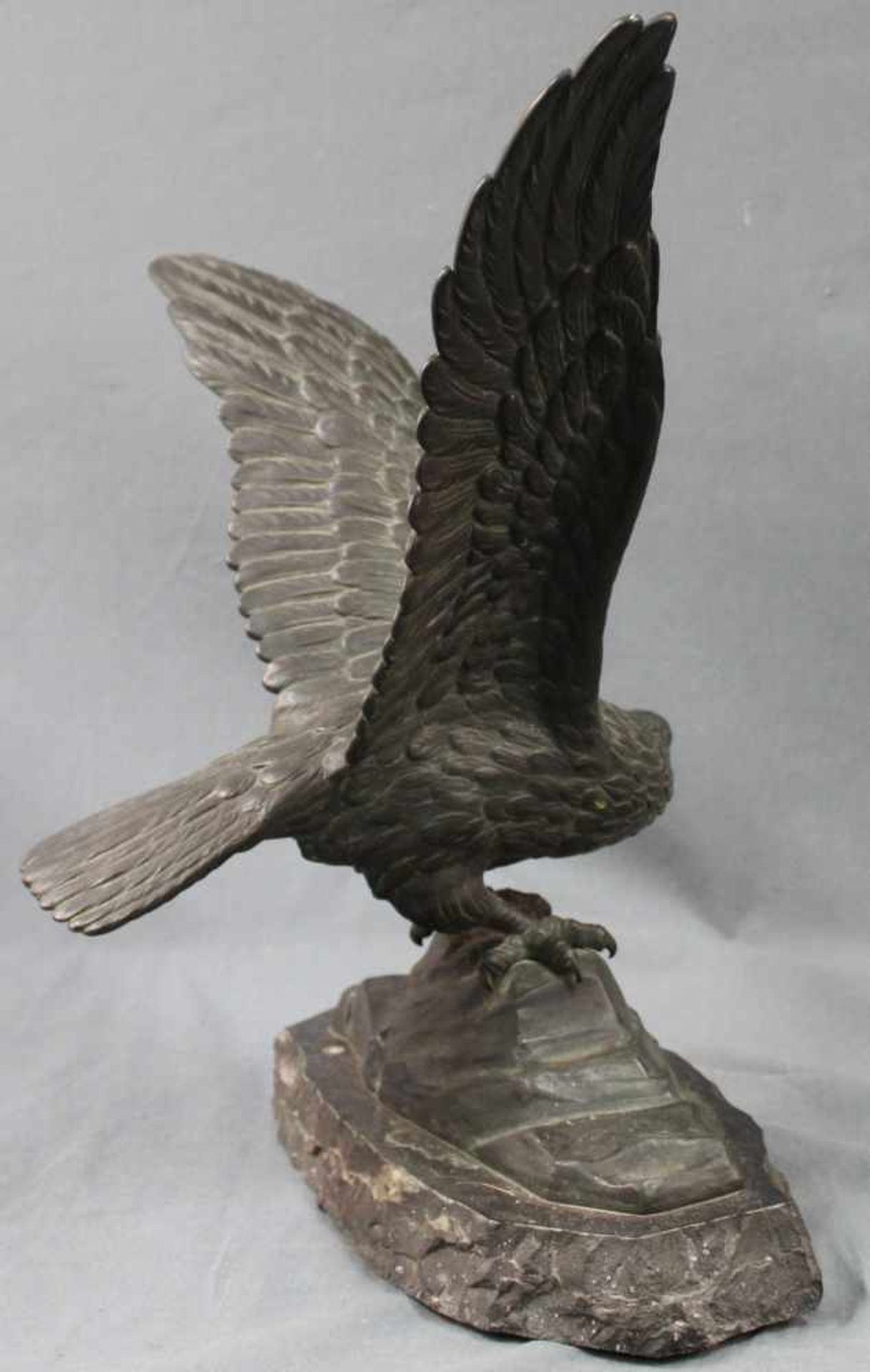 Peder JENSEN (1892-?). Adler. 46 cm hoch. Skulptur, hinten am Sockel signiert. Peder JENSEN ( - Bild 3 aus 7