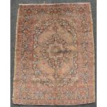 Täbris "Hadj Jalilli" Perserteppich. Iran, antik, um 1900. 160 cm x 124 cm. Handgeknüpft. Wolle