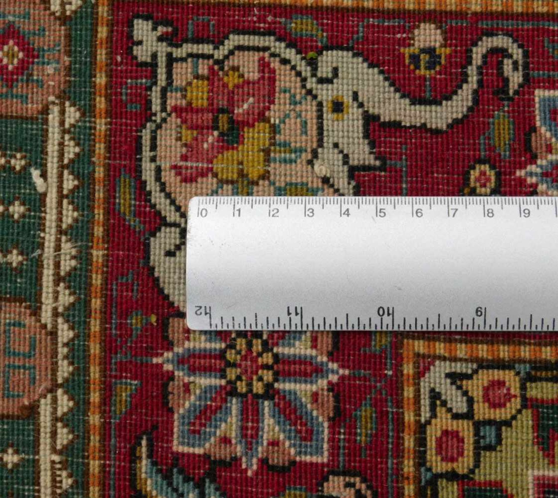 Hereke Teppich. Türkei. Blattgabelmuster. Sehr feine Knüpfung. 333 cm x 244 cm. Orientteppich, - Bild 8 aus 8