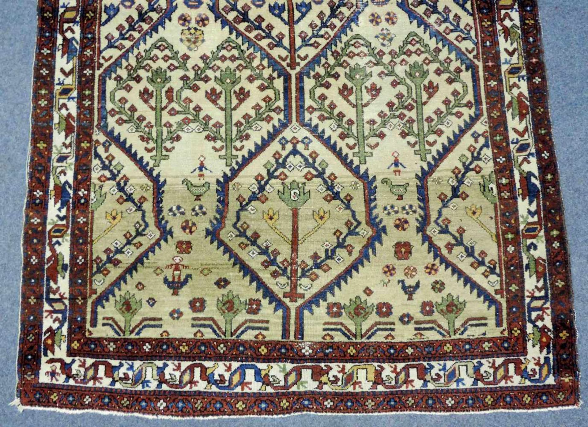 Bachtiar Perserteppich. Iran. Alt, um 1920. 196 cm x 150 cm. Orientteppich, handgeknüpft. Wolle - Bild 2 aus 6