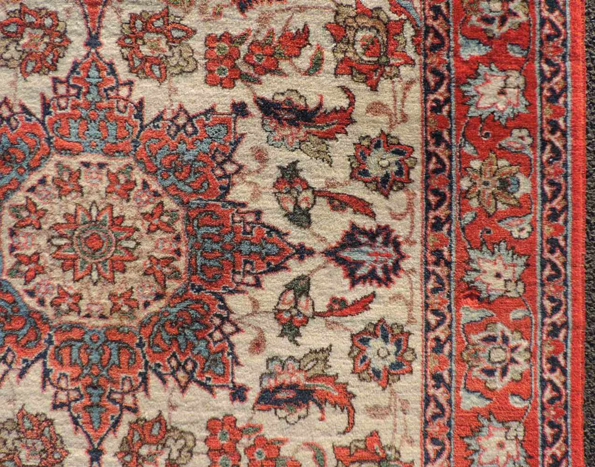 Isfahan Perserteppich Saronin. Iran. Sehr feine Knüpfung. 159 cm x 103 cm. Handgeknüpft. Wolle auf - Bild 5 aus 9