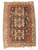 Schiraz Perserteppich. Iran. Antik, um 1900. 153 cm x 110 cm. Orientteppich, handgeknüpft. Wolle auf