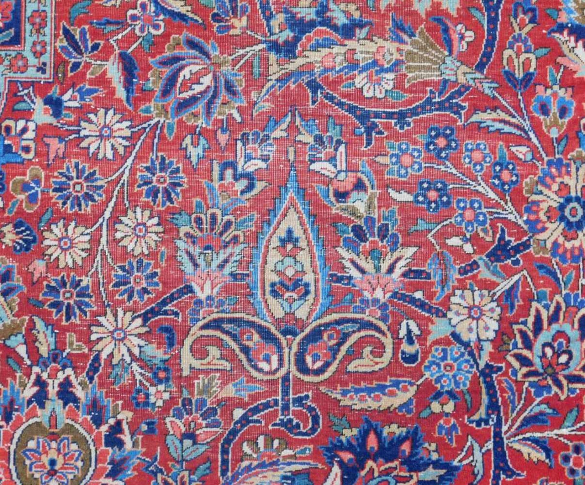 Keschan Perserteppich. Iran. Alt, um 1930. Sehr feine Knüpfung. 413 cm x 315 cm. Handgeknüpft. - Bild 8 aus 10