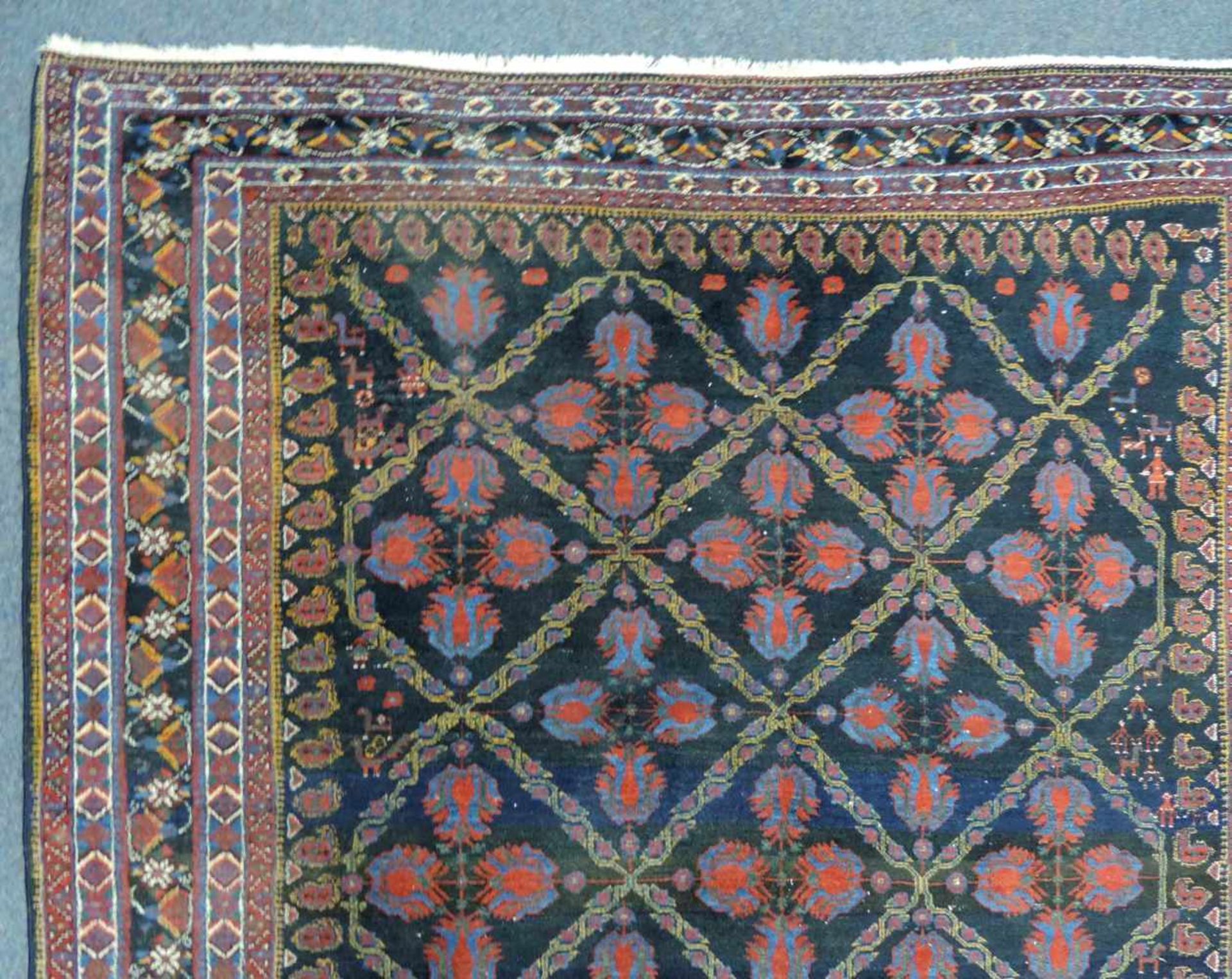 Afschar Perserteppich. Iran. Antik, um 1910. 314 cm x 182 cm. Orientteppich, handgeknüpft. Wolle auf - Bild 7 aus 9