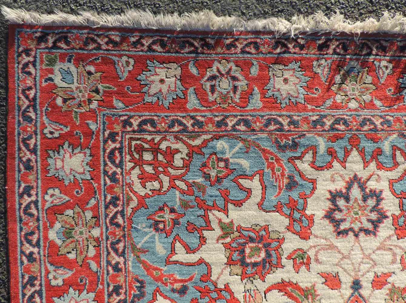 Isfahan Perserteppich Saronin. Iran. Sehr feine Knüpfung. 159 cm x 103 cm. Handgeknüpft. Wolle auf - Image 6 of 9