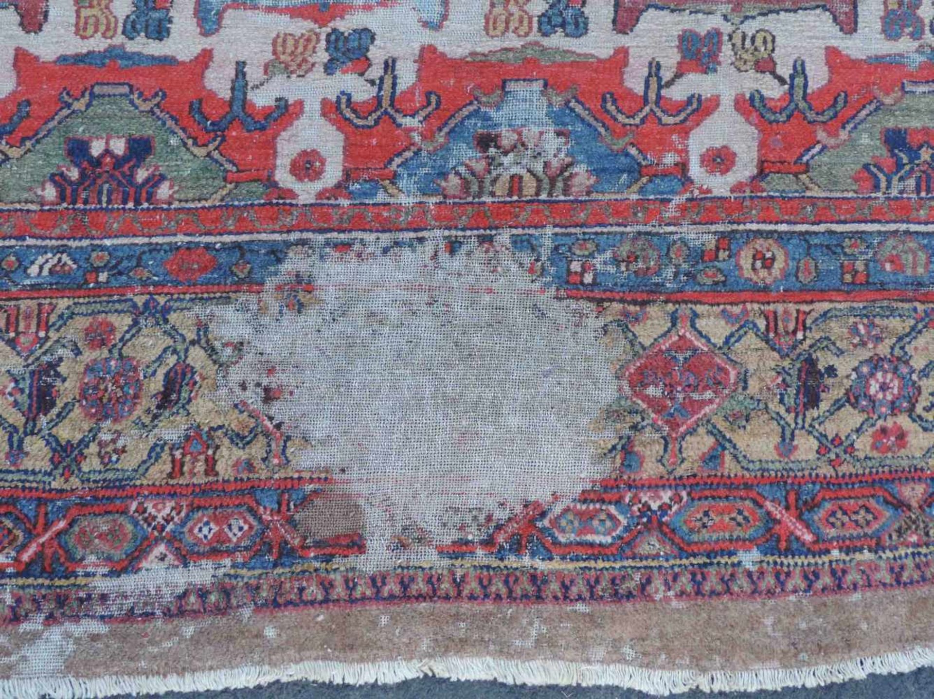 Hamadan Perserteppich. Iran. Antik, um 1900. 430 cm x 308 cm. Orientteppich, handgeknüpft. Wolle und - Bild 7 aus 9