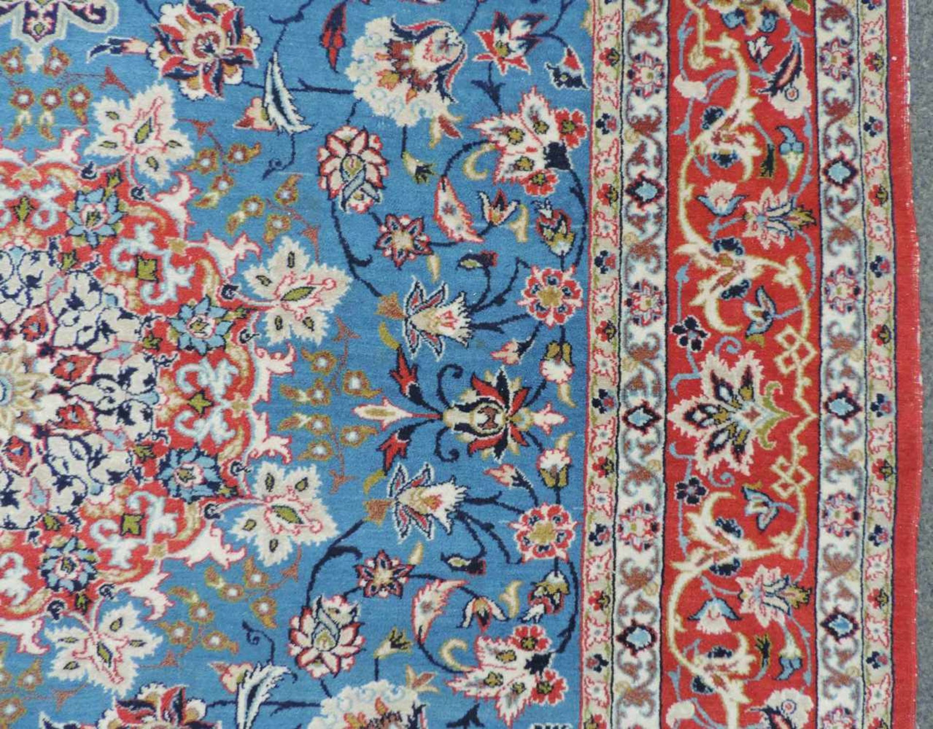 Isfahan Perserteppich. Iran. Sehr feine Knüpfung. 214 cm x 148 cm. Orientteppich, handgeknüpft. - Bild 5 aus 9