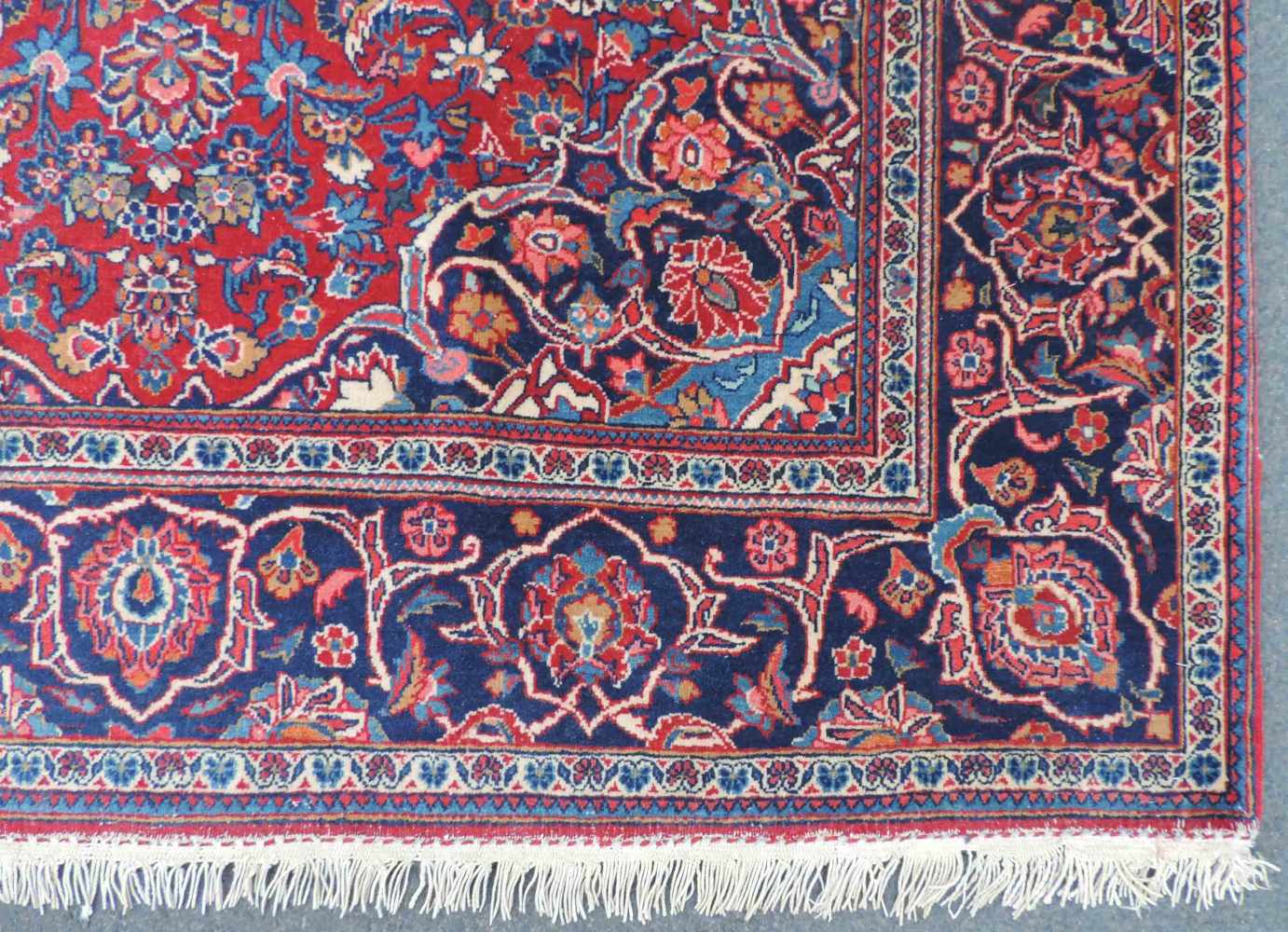 Keschan, Orientteppich, feine Knüpfung. 210 cm x 135 cm. Handgeknüpft. Oriental rug, Keschan, - Image 3 of 9