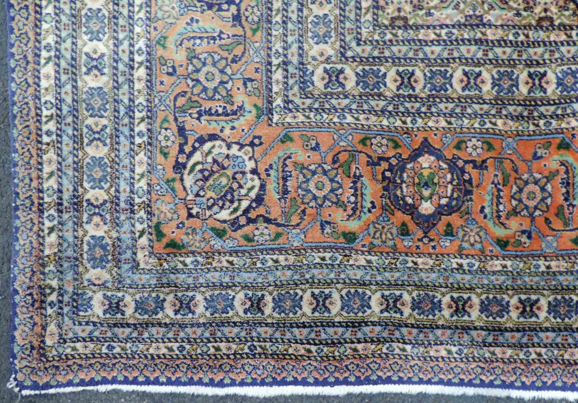 Täbris Mahi Perserteppich, signiert. Iran. Sehr feine Knüpfung. 400 cm x 300 cm. Orientteppich, - Bild 5 aus 12