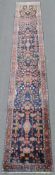 Saruk Läufer Perserteppich. Iran. Alt, um 1930. 556 cm x 93 cm. Orientteppich, handgeknüpft. Wolle