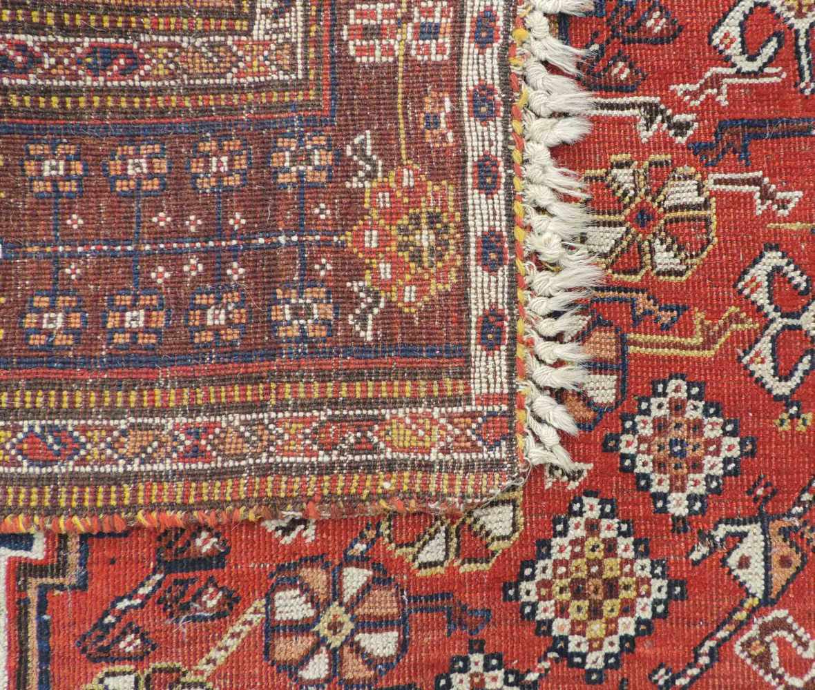 Gashgai, Perserteppich. Iran, alt um 1920. 260 cm x 170 cm. Orientteppich, handgeknüpft. Wolle auf - Image 8 of 9