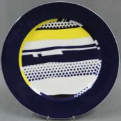 Roy LICHTENSTEIN (1923 - 1997). Für Rosenthal. Künstlerplatzteller. 31 cm Durchmesser. Verso