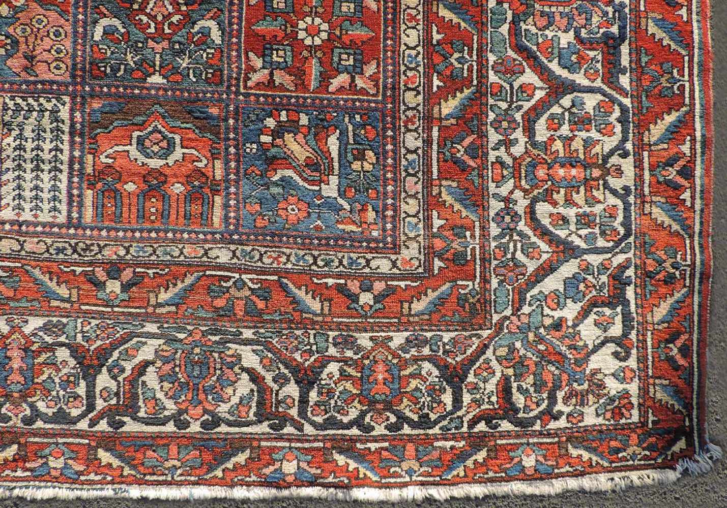 Felderteppich. Bachtiar Persien. Iran, alt, Mitte 20. Jahrhundert. 486 cm x 449 cm. Handgeknüpft. - Image 7 of 12
