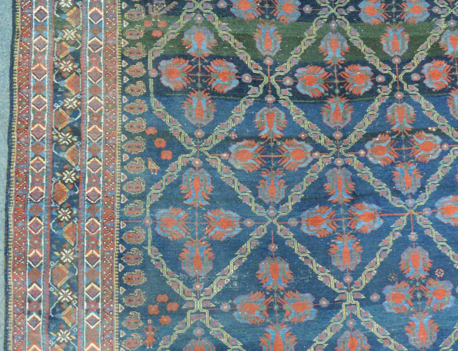 Afschar Perserteppich. Iran. Antik, um 1910. 314 cm x 182 cm. Orientteppich, handgeknüpft. Wolle auf - Bild 5 aus 9