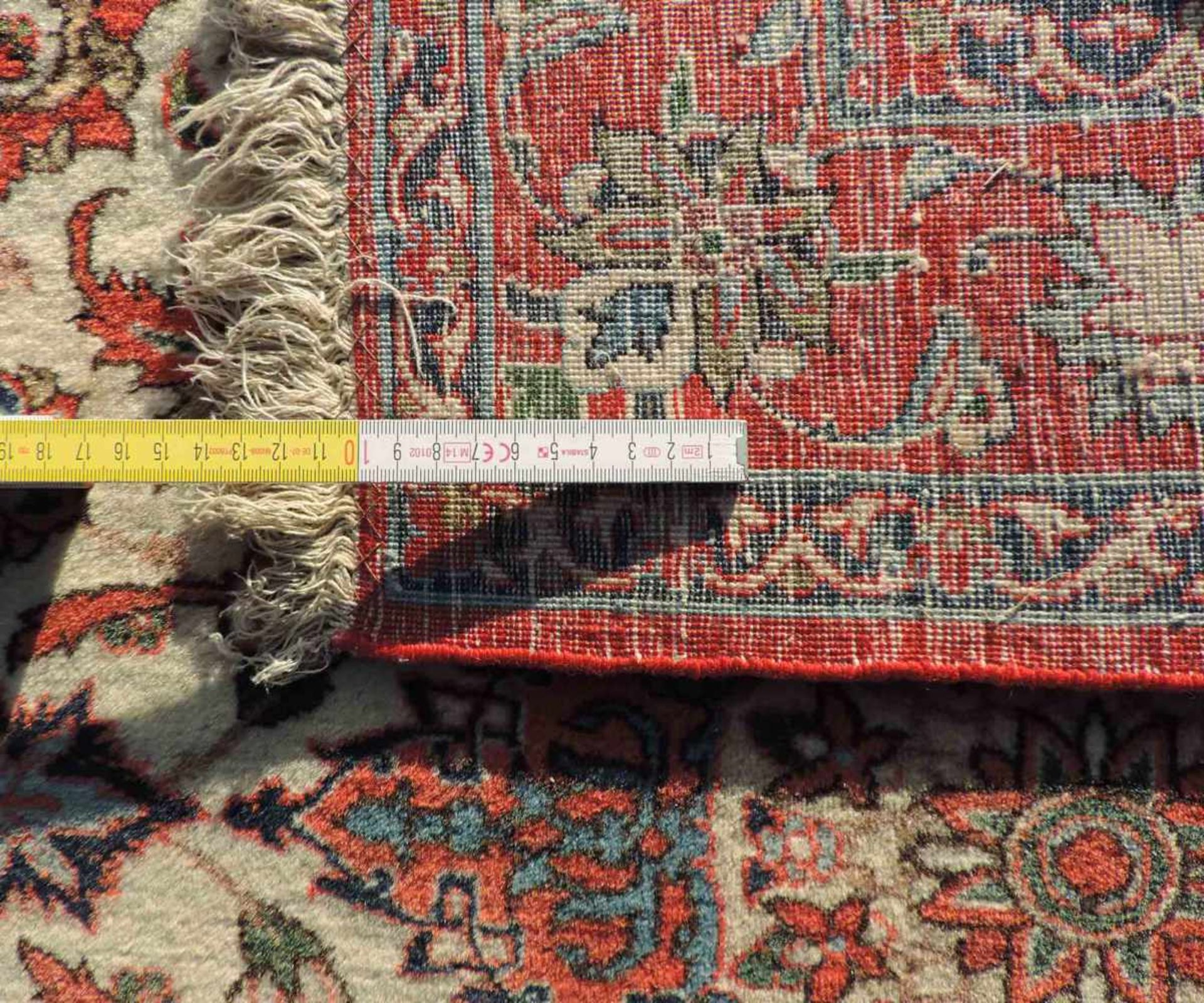 Isfahan Perserteppich Saronin. Iran. Sehr feine Knüpfung. 159 cm x 103 cm. Handgeknüpft. Wolle auf - Bild 9 aus 9