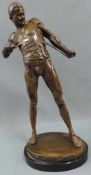 Heinrich BAUCKE (1875 - 1915). Gladiator. 36 cm hoch. Bronze. Auf dem Sockel signiert. Heinrich