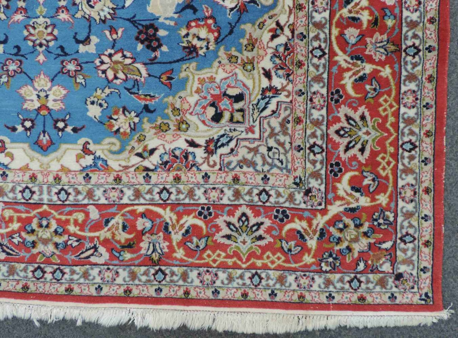 Isfahan Perserteppich. Iran. Sehr feine Knüpfung. 214 cm x 148 cm. Orientteppich, handgeknüpft. - Bild 3 aus 9