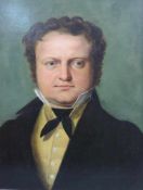 UNSIGNIERT (XVIII - XIX). Portrait eines Herren der Goethezeit. 46,5 cm x 39,5 cm. Gemälde. Öl auf