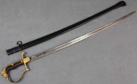 Schwert, 18. / 19. Jahrhundert. 90 cm. U.a. restauriert. Sword, 18th / 19th century. 90 cm. Among