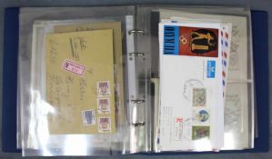 Briefmarkensammlung in 15 Alben. Auch Deutsches Reich, Schweiz, BRD, DDR. Stamp collection in 15