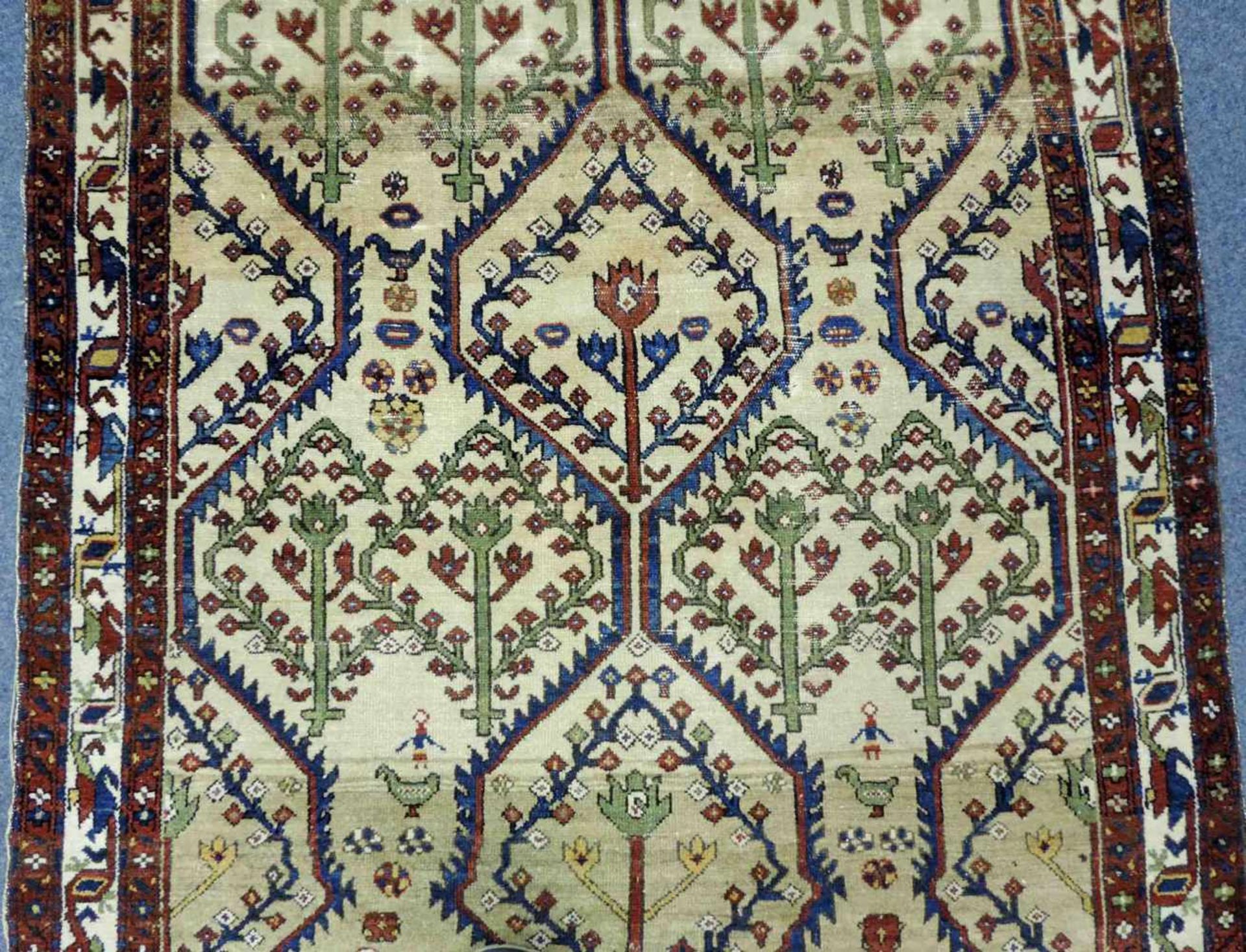 Bachtiar Perserteppich. Iran. Alt, um 1920. 196 cm x 150 cm. Orientteppich, handgeknüpft. Wolle - Bild 3 aus 6